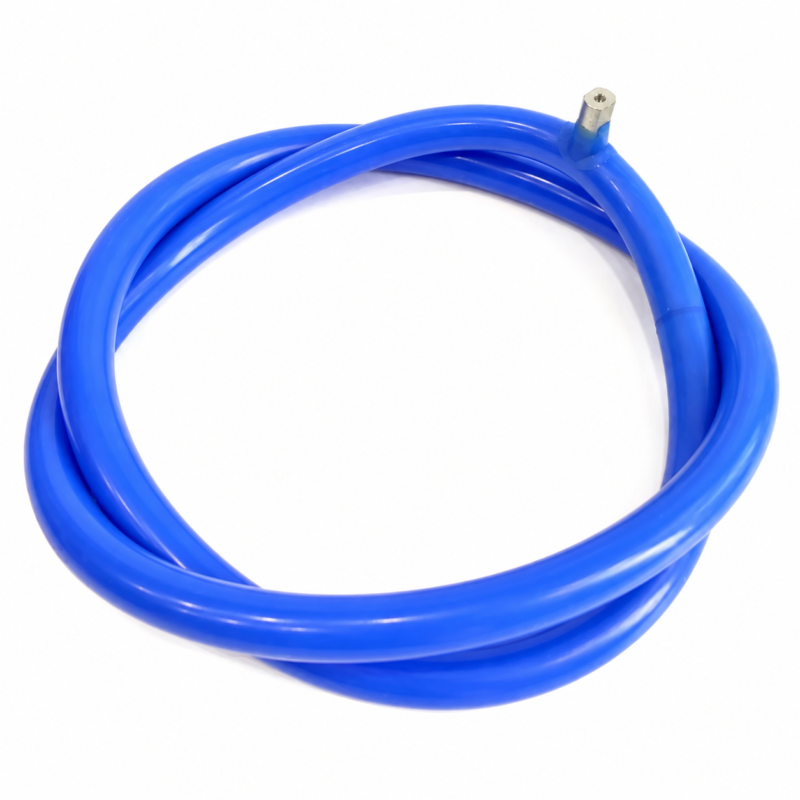 IKSONIC Blue Inflatable Seal Ring Blue coiled inflatable seal with a metal valve, supplied by IKSONIC in China.