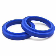 Two blue annular wiper seals with stepped outer profiles; supplied by IKSONIC in China.