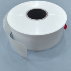 White film wound around a hollow core, with a loose outer edge and a red tab at the side; supplied by IKSONIC in China.