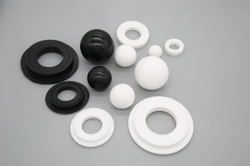 iksonic-diaphragm-pump-balls-seats-china-supplier-overview Black and white diaphragm pump balls and stepped seats in assorted sizes, supplied by IKSONIC in China
