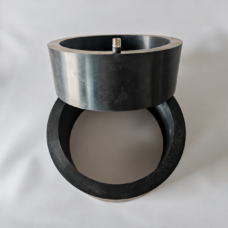 Two IKSONIC EPDM inflatable bag clamp rings with an upper threaded air connection.