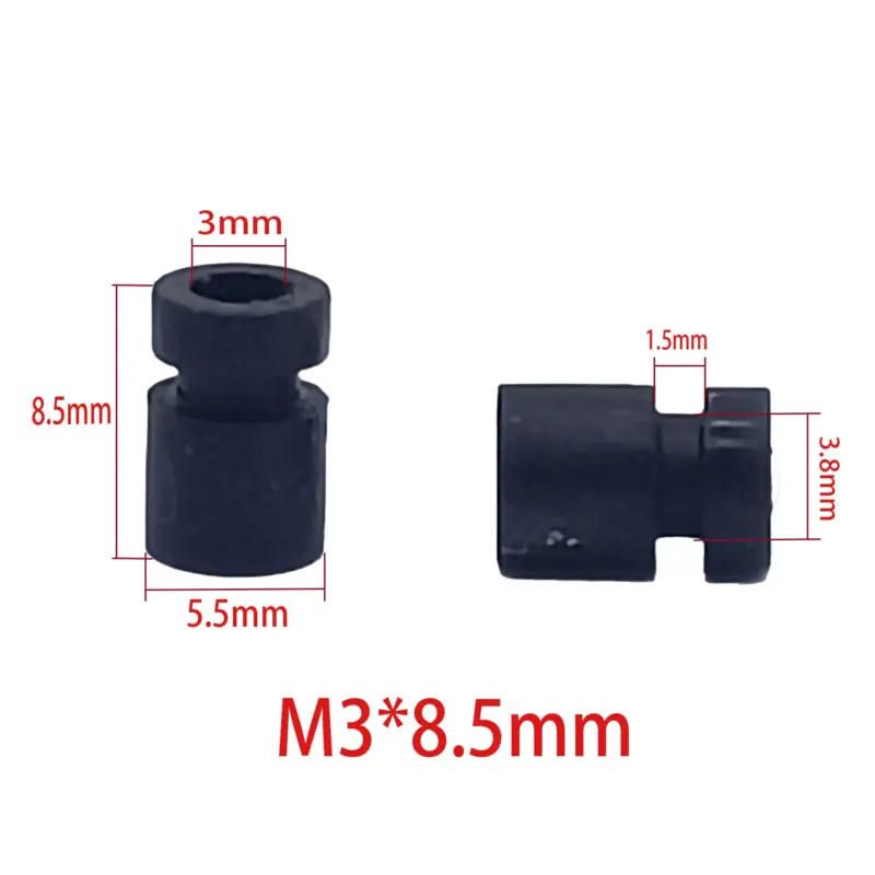 Source dimension diagram for black M3*8.5mm damping part, supplied by IKSONIC