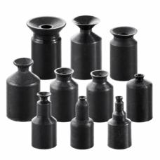 Ten black IKSONIC miniature vacuum suction cup profiles.