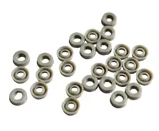 Gray polyurethane cylinder seals showing lip profiles and reverse faces, available wholesale from IKSONIC.