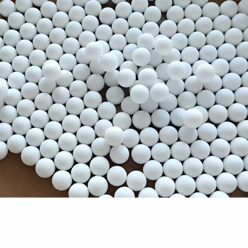 Bulk white PTFE solid balls for wholesale supply by IKSONIC