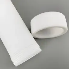 Close-up of a PTFE tube thread and matching cap, supplied by IKSONIC