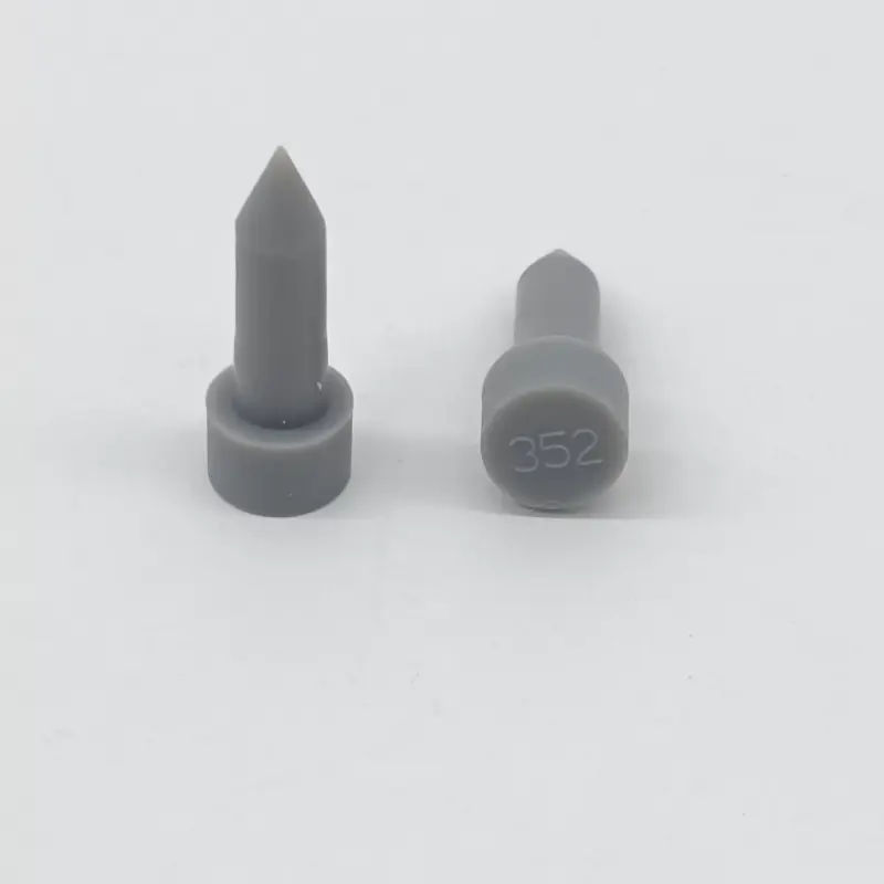 Grey silicone plug side and end views with 352 marking, IKSONIC China supplier