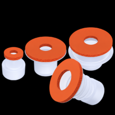 Product illustration of four IKSONIC sponge-faced vacuum suction cup designs.