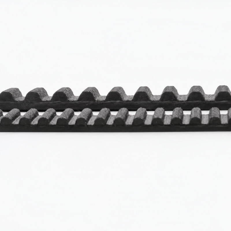 Comparison of two IKSONIC elevator door timing belt tooth profiles.