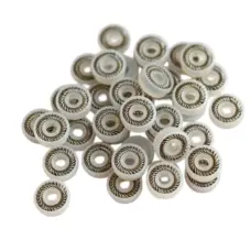 Close view of white UPE seals and canted spring channels, available wholesale from IKSONIC.