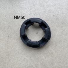 Black NM50 flexible coupling insert showing four inward-facing pads.